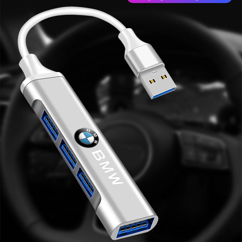 1Pc Type-C Turn USB Adapter Multi Port Distributor Hub For BMW F20 F40 F22 F30 E90 F32 F10 F06 F07 F46 M3 M4 M5 E60 Z4 G20