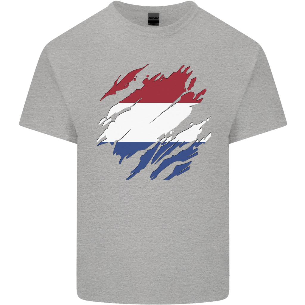 Torn Netherlands Flag Holland Dutch Day Football Unisexs Light Cotton TShirt