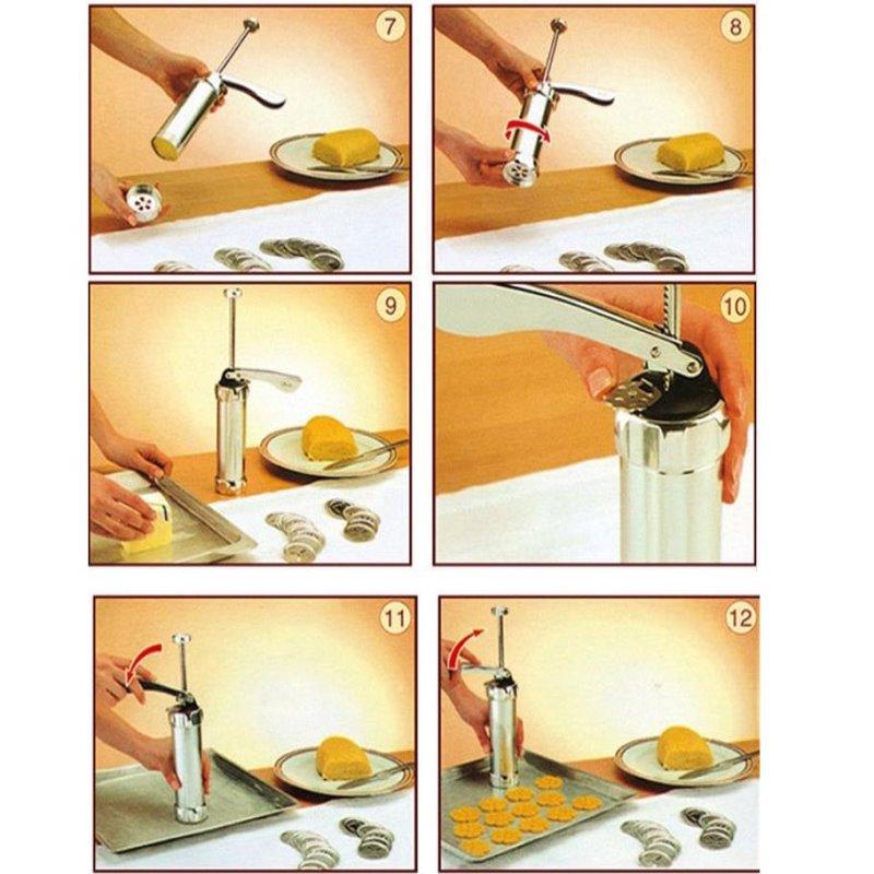 Diy Handmade Cookie Press Machine Cookie Press Icing Kit Cookie Nozzle Cutter Mold Pastry Syringe Cream Cookie Cake Tool