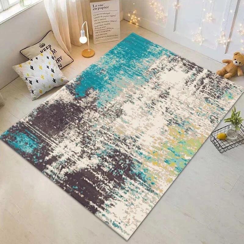 Carpet Modern Simple Light Luxury Rug Soft Non-Slip for Living Room Kids Bedroom Coffee Table Retro Home Decoration