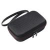 Lid Compartment Portable Photo Printer Box with Interior Device Retainer, Padded Panel, Black Exterior, Hand Carry Grip and Separate Accessory Storage