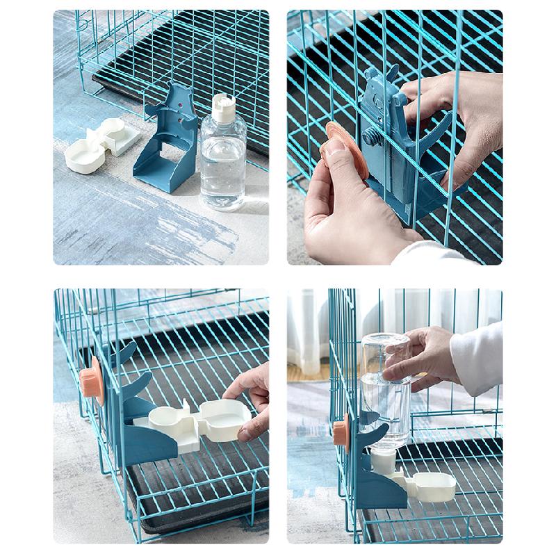 500ml Hanging Water Feeder Bottle for Small Animal Automatic Plastic Water Bottle Dispenser Hanging Pet Feeder Drinker