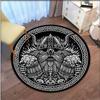 Viking Vegvisir Aegishjalmur Rune Covor rotund Covor pentru dormitor Sufragerie Covor de podea Covor de suprafață Decor mare Covor anti-alunecare