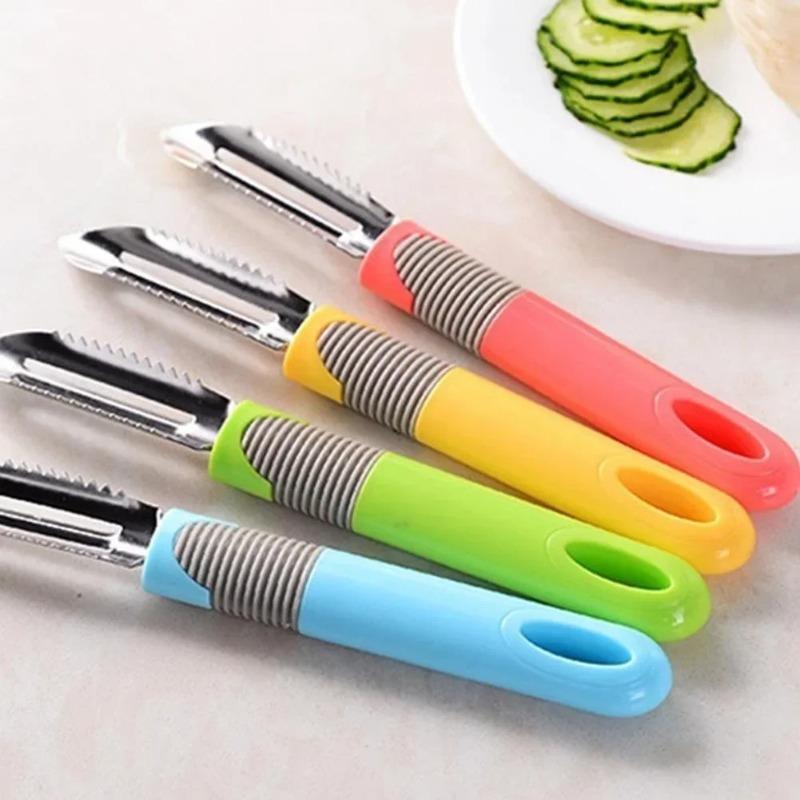 Kitchen Household Peeler Convenient Tool For Vegetable Peeling Potato And Fruit Peeling Stainless Steel Rotating Double Blade