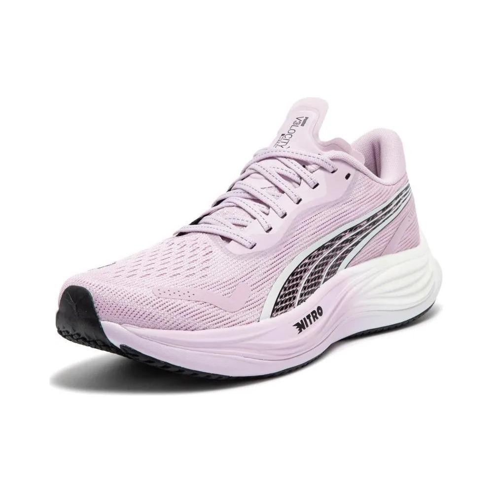 Puma Womens Velocity Nitro 3 Radiant 'Grape Mist Black' (women's sizes) Grape Mist / Black Running Shoes 379610 01