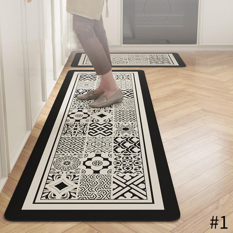 

Нескользящий кухонный коврик с длинными полосками, коврик для прихожей в скандинавском стиле, современный ковер для ванной, моющиеся коврики для балкона, кухонные коврики S 40x 60cm 1PC
