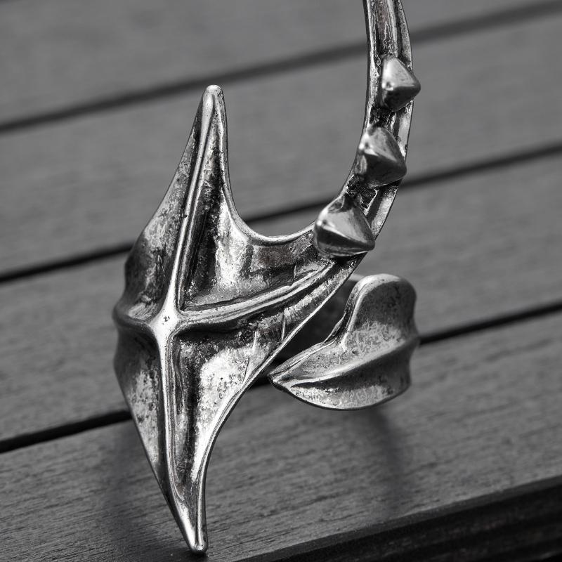 Vintage Punk Style Irregular Geometric Open Ring, Women's Personalized Trendy Holiday Party Accessories