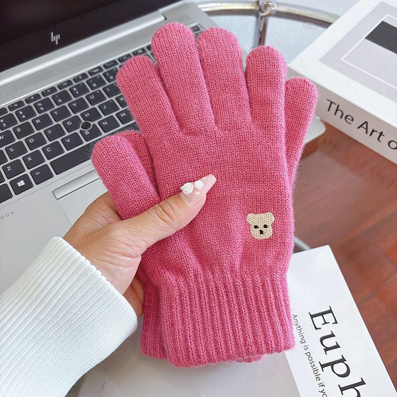 Зимние перчатки из искусственного меха, цветные One Size