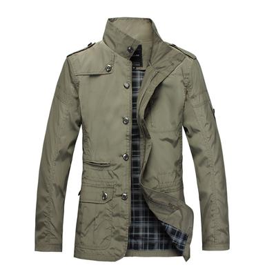 Spring Autumn Men Jackets Leisure Windproof Slim Fit Jacket Men's Long Coat