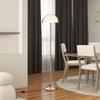 Modern Floor Lamp with Double-Layer Lampshade, in Metal and Acrylic, diameter 35x150 cm, White