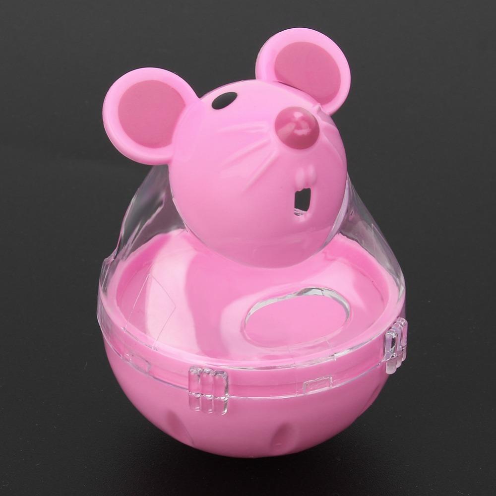 Polyester & Polymeric Material Cat Toy Mouse Head Shaped Cat Treat Dispenser Daily Entertainment