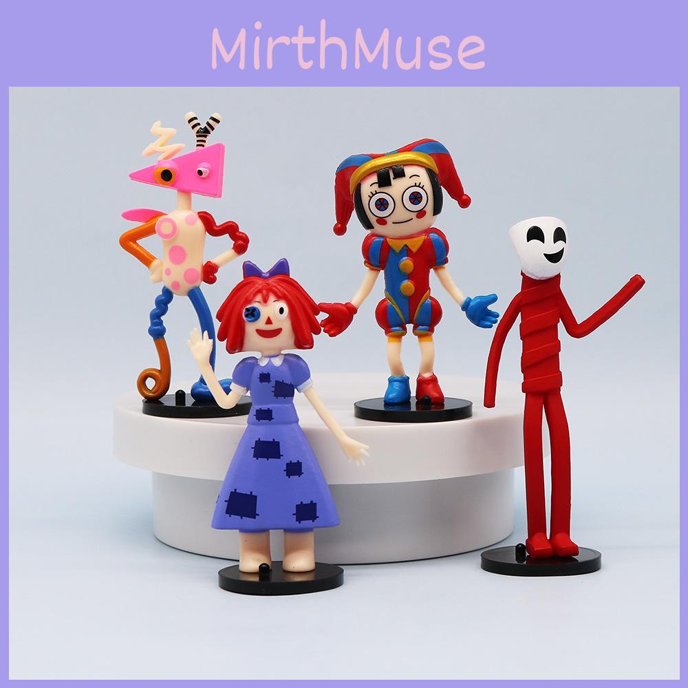 Magisches Zirkus-PVC-Figurenset: Hase, Clown, Cartoon-Kuchendekoration, 8 Figuren, 11 cm