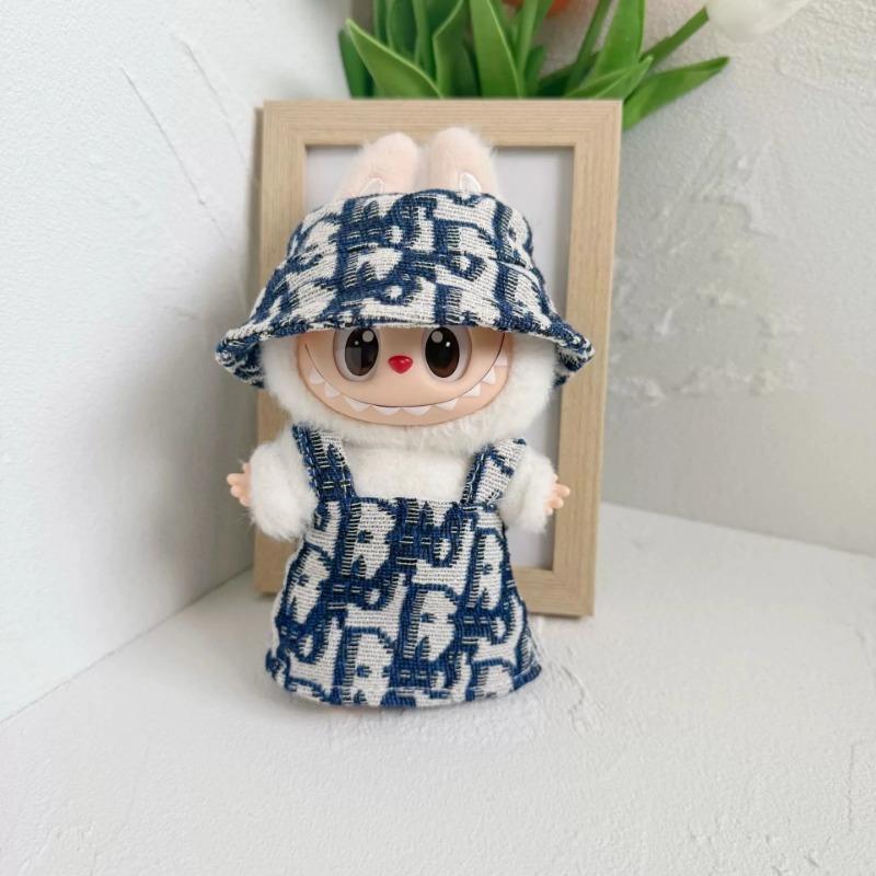 17cm Mini Plyšová Panenka Oblečení Outfit Doplňky Pro Korea Kpop Exo Labubu Idol Popruh sukně Oblečení Dárek