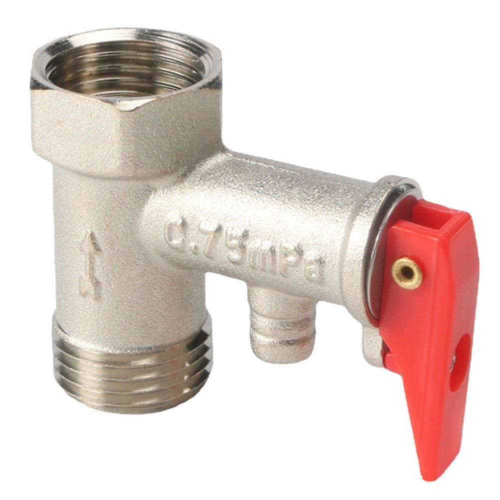 Pressure Relief Valve for Electric Water Heater G12 DN15 0 7mpa Brass Threaded Valve to Protect Cold Water Inlet Systems