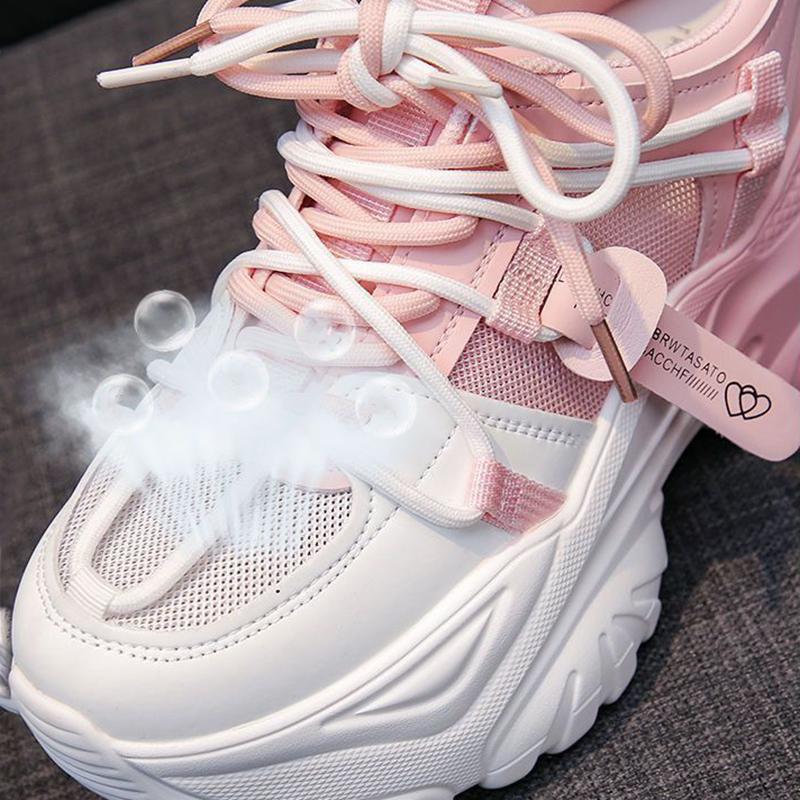 Women's Shoes Casual Shoes Spring Sneakers Platform Women Shoes Tennis Fashion Thick Sole Roses Trainers Increased