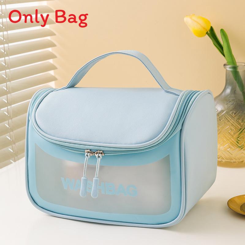 Modern Pu Makeup Organizer With Hanging Hook For Travel And Bathroom Use