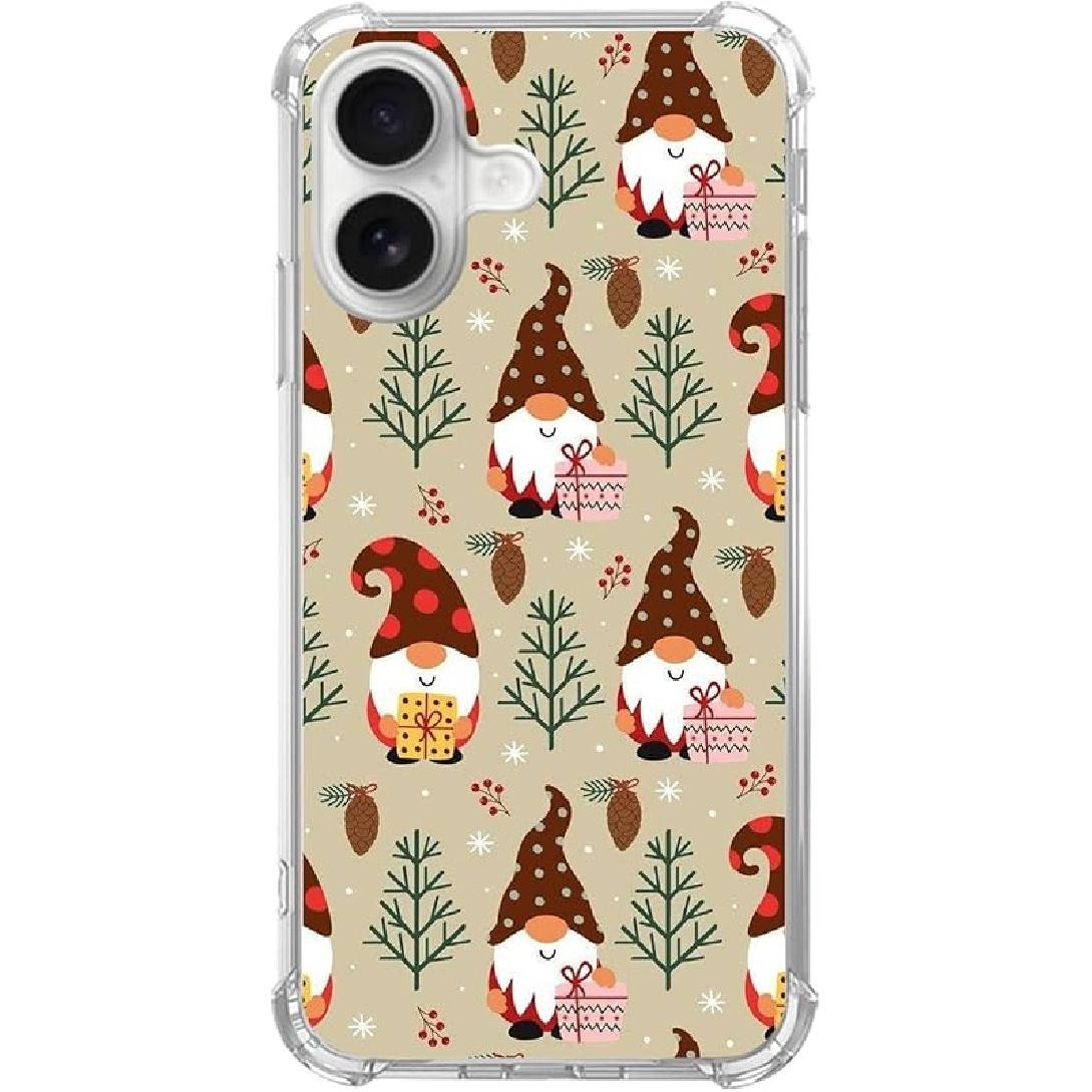 Pink God Christian Jesus Collage Phone Case Compatible with iPhone 16, God Love Collage Teen Cool Girl Boy Silicone Shockproof TPU Bumper Case for Kawaii Christmas Gnomes