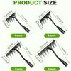 Iron Weeding Rake 2.0,7 Teeth Carbon Steel Garden Weeder Rakes,Iron Rake for Yard Lawn and Garden,Heavy-Duty Gardens Hand Weeder Puller Tool