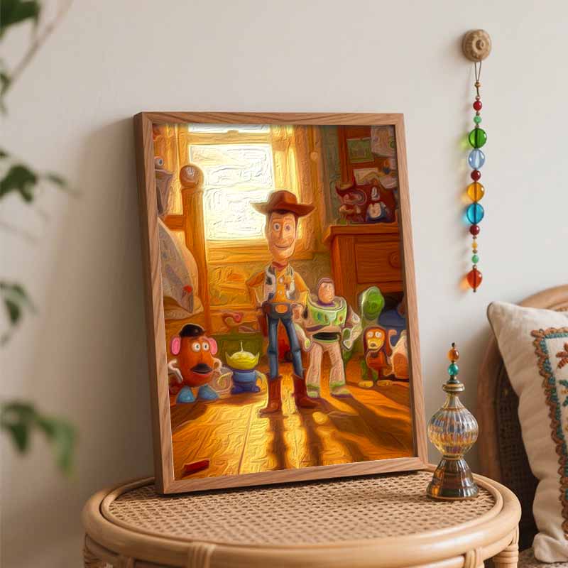Disney Toy Story Woody and Buzz oil painting kit digital painting art handmade diy home room decorations