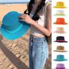 Nieuwe Kleur Ketting Platte Top Unisex Jazz Strooien Hoed Buiten Vrouwen Zeevakantie Zon Strand Hoeden Mode Zomer Panama Emmer Hoed