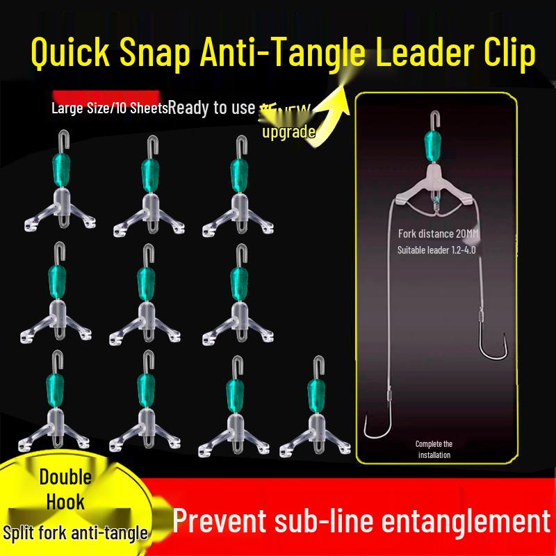 Improved Anti-Tangle Quick-Release Silicone Swivel Leader Connector