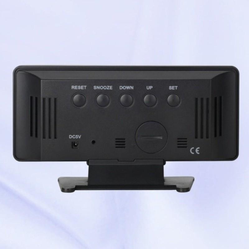Voice Control Digital Alarm Clock Snooze Temperature Desktop Table Clock Auto Dimmable Dual Alarm Bedside LED Clock Bedroom
