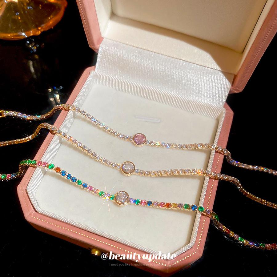 Zircon Round Bracelet Women Luxury Stylish Exquisite Hand Jewelry