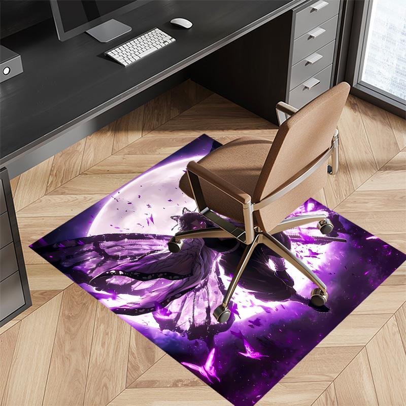 Demon Slayer Shinobu Kocho Printed Absorbent Washable Carpet, Non-Slip Bathroom Mats, Kitchen Rugs, Yoga Mat,Living Room Entrance, Camping Picnic Rugs
