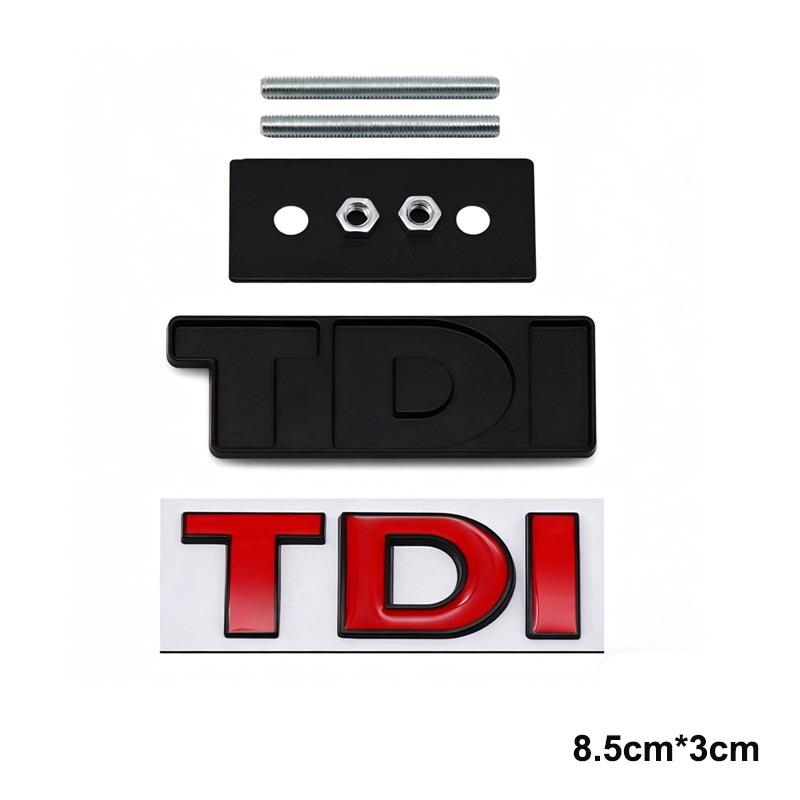 AABLC1 3D Metal TDI Car Grille Emblem Auto Exterior Decoration Accessory for Volkswagen VW Golf Passat Touareg