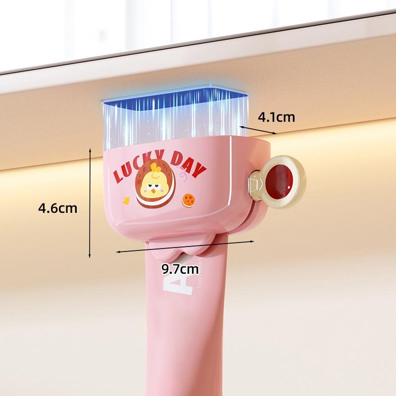 Cartoon Magnetic Toothpaste Dispenser - Wall-Mounted Manual Squeezer for Bathroom Organization