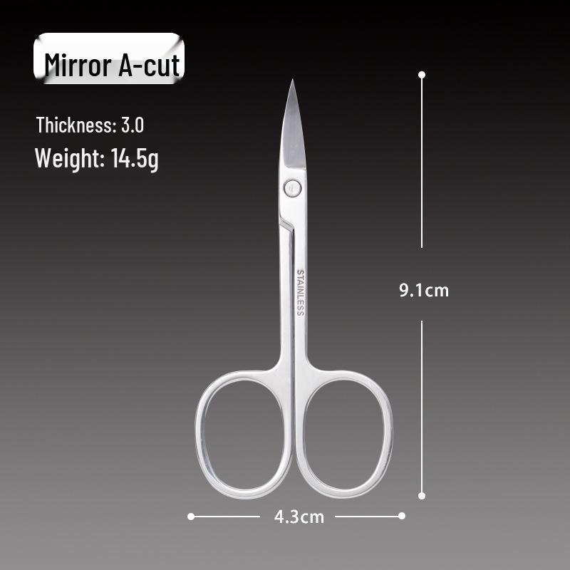 Round-Head Stainless Steel Multi-Functional Nose Hair Trimmer and Eyebrow Scissors