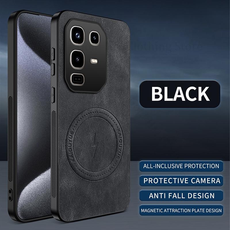 For Infinix Note 50 40 Pro Plus For Magsafe Leather Silicone Case For INFINIX Hot 60 Pro Plus GT 30 Pro Magnetic Magsafing Cover