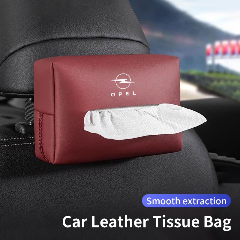 Autositz-Rückenlehne Leder Hängende Taschentuchbox Für Opel Corsa Astra Insignia Vectra Zafira Meriva Mokka Grandland Vivaro