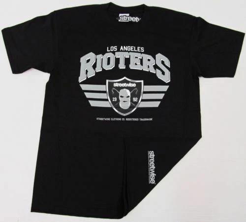 STREETWISE RIOTERS 2.0 T-shirt Urban Streetwear Tee Men s Black NWT XL