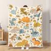 1pc Flannel Blanket Dinosaur And Eggshell Interaction Lightweight Soft Comfortable And Warm Shawl/Nap Blanket/Sofa Blanket Suitabl