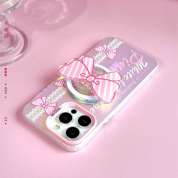 Bow Magnetic Phone Case Compatible with iPhone15 14 13 12/11promax/xsmax/xr 7/8plus