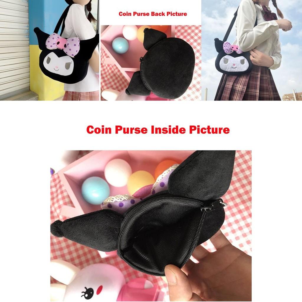 Adorable Kuromi Plush Handbag For Women And Girls Featuring Cute Kawaii Design