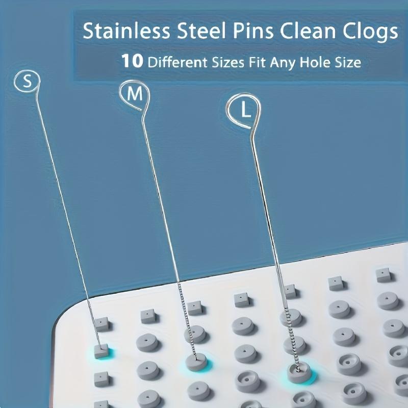 1 Box Portable Shower Head Hole Cleaning Brush, Mini Nozzle Unclogging Tool, Reusable Deep Cleaning Needle Brush for Bathroom Kitchen Faucet