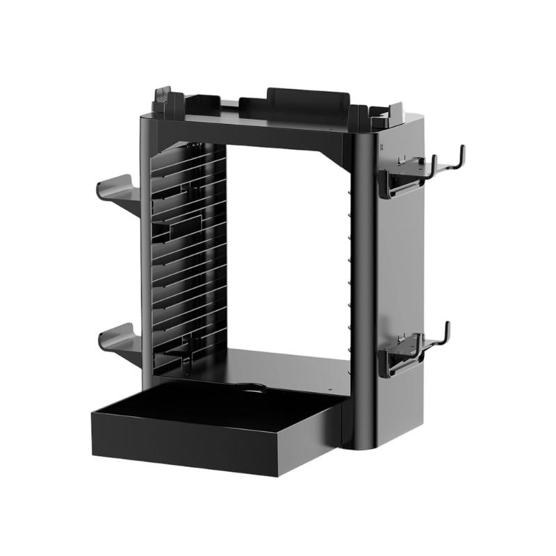 

Storage Tower Dock Rack for NS/NS2 Console Controller & Disks Organizers Station Multifunction Gaming Accessory чорний