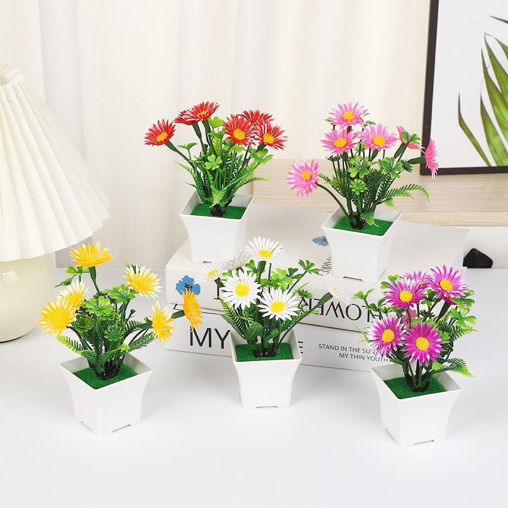 Umělá rostlina bonsai sedmikrásky plastové bonsaje mini umělé sedmikrásky zahradní
