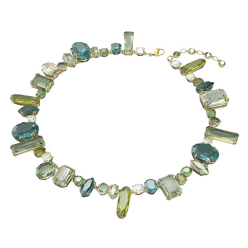 Gema Series 520 Dopamine Candy Color Block Clavicle Chain Women's Iridescent Crystal Necklace