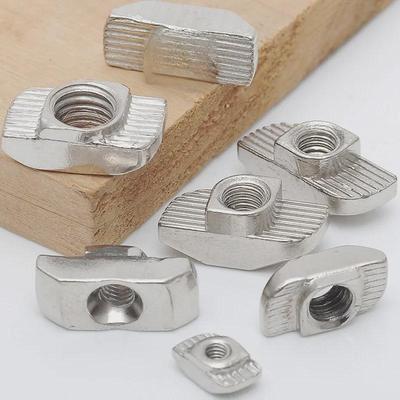 Nickel-Plated Carbon Steel T-Nut Set for European Standard Aluminum Profiles