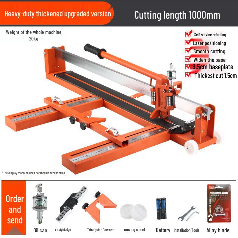 Yüksek Hassasiyetli Lazerli Fayans Kesici - Tamamı Çelik, Yer Karoları için Manuel İtmeli Bıçak, 1600-1800