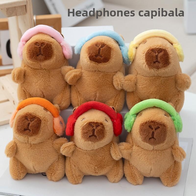 Plush Toy Capybara Keychain Backpack Charm Stress Relief Gift For Kids Teens