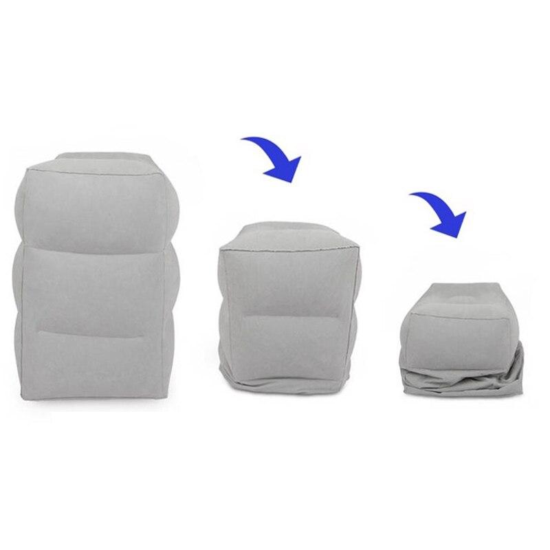 Travel Inflatable Three-layer Foot Pillow Adjustable Inflatable Footrest Sleep Sit Long-distance Train Car Foot Rest Footstool