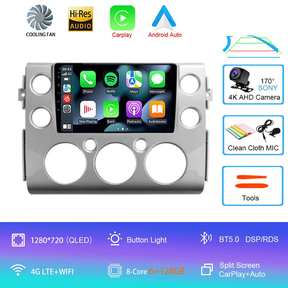 Car Radio Android14 For Toyota FJ Cruiser J15 2006 2007 2008 2009 2010 2012 - 2020 Navigation GPS Multimedia Video Player Stereo