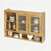90CM Retro 2 Door Sliding Cabinet Three Layers of Storage Space,Suitable for Bathrooms,Kitchens,Dining Rooms,Natural