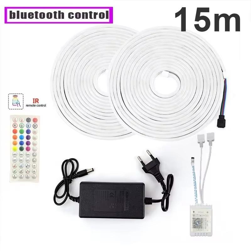RGB LED Strip Neon Light Bluetooth Flexible Waterproof Silicone Sign Tape Lamp 108led/M App Remote Control Room Backlight Decor