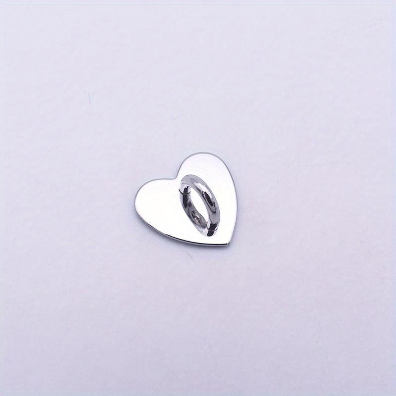 10/8/6/4/2/1PCS Adhesive Metal Heart Phone Charm Holder Mobile Phone Case Finger Ring Stand Hook Buckle Charm Clasp Accessory