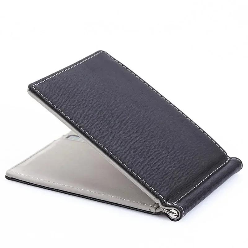 Marke Männer Brieftasche Kurze Karte Halter Brieftaschen Geldbörsen PU Leder Geld Clips Solide Dünne Brieftasche für Männer Geldbörsen